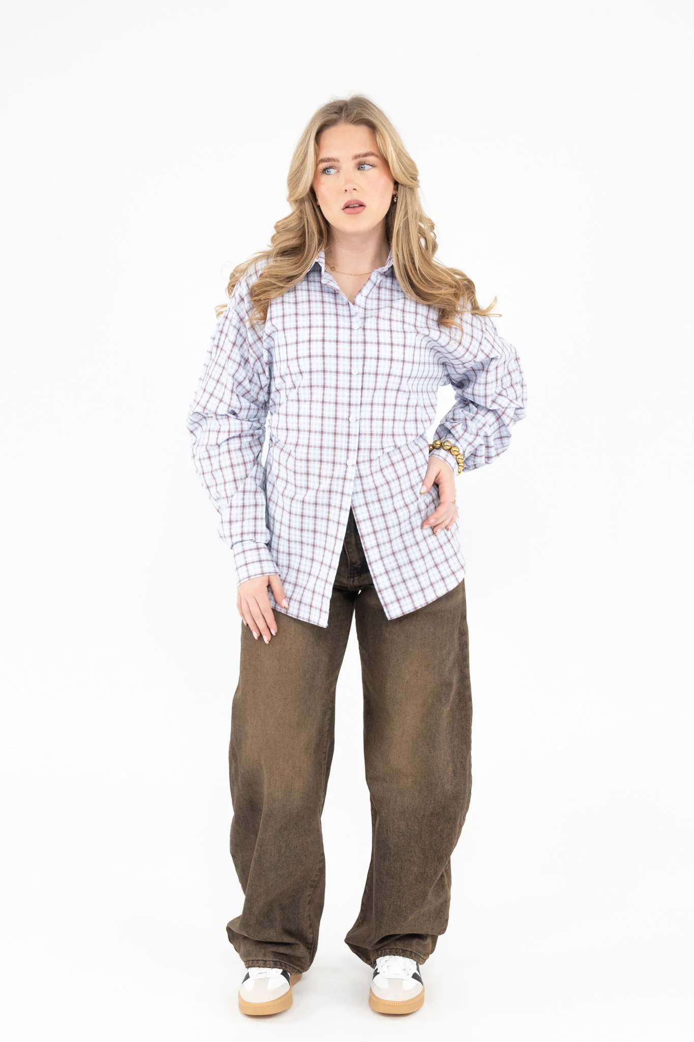 Relaxed Checked Blouse - Image 2