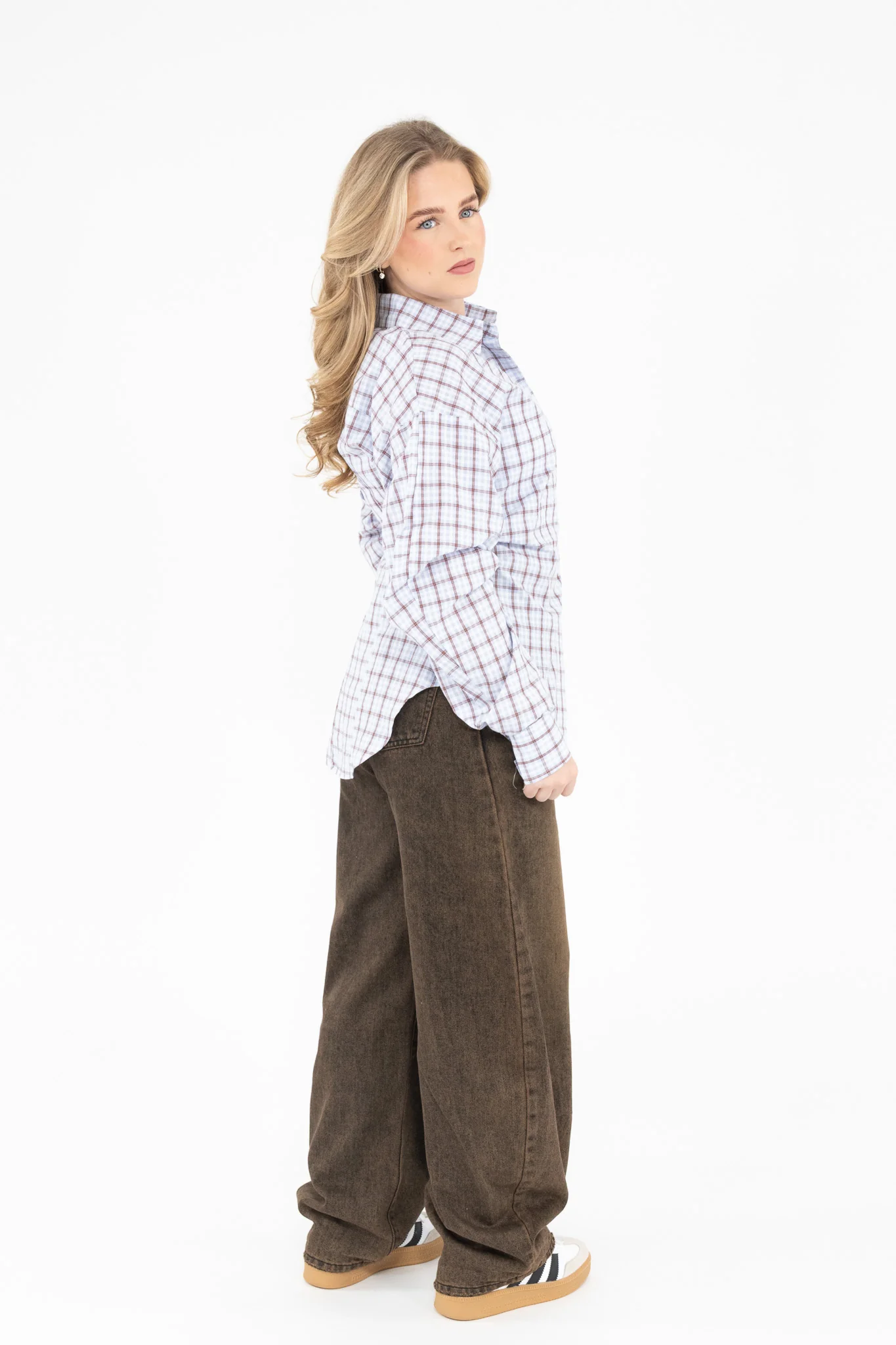 Relaxed Checked Blouse - Image 5