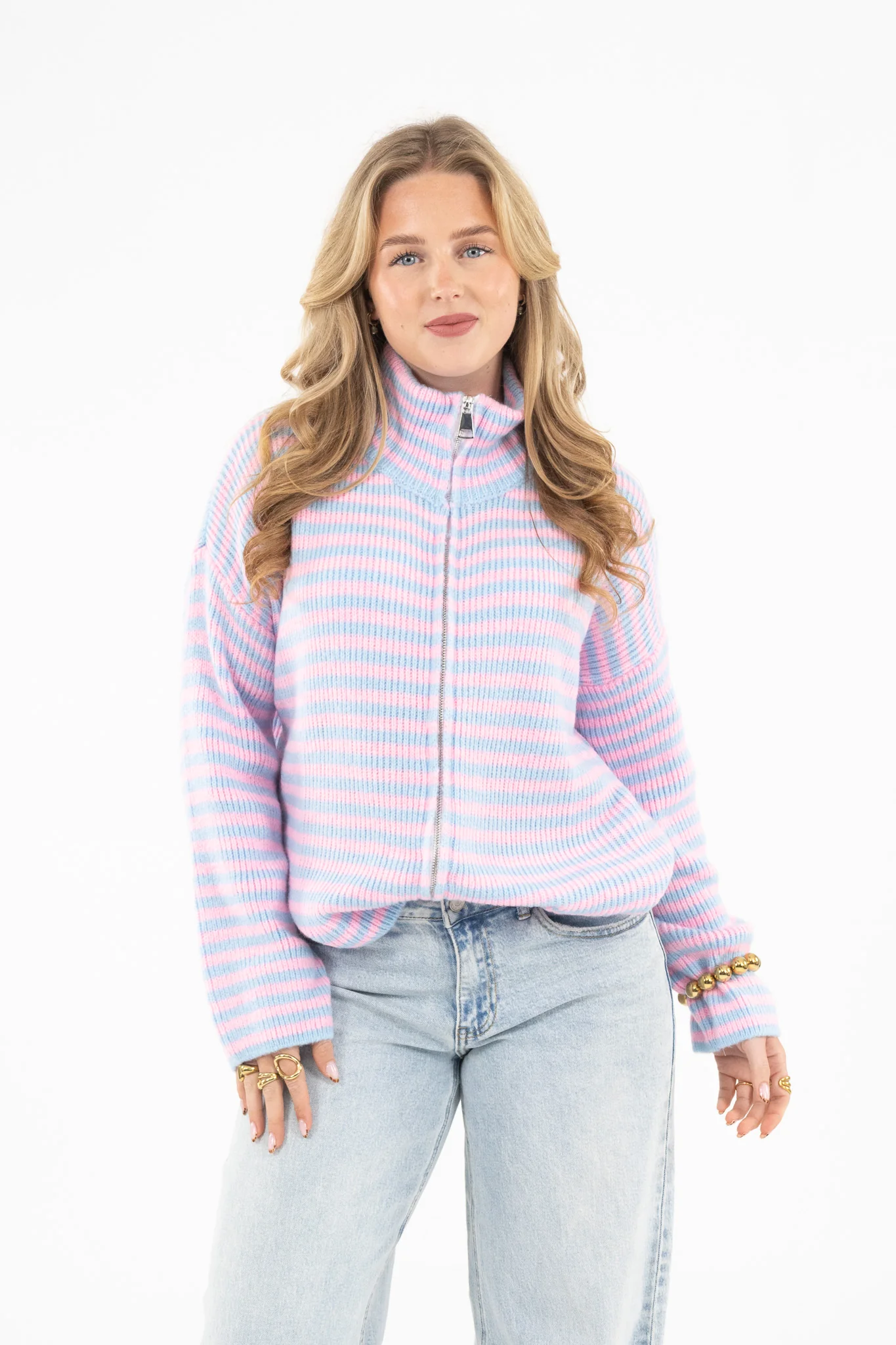 Ribbed Zip Cardigan - Image 3