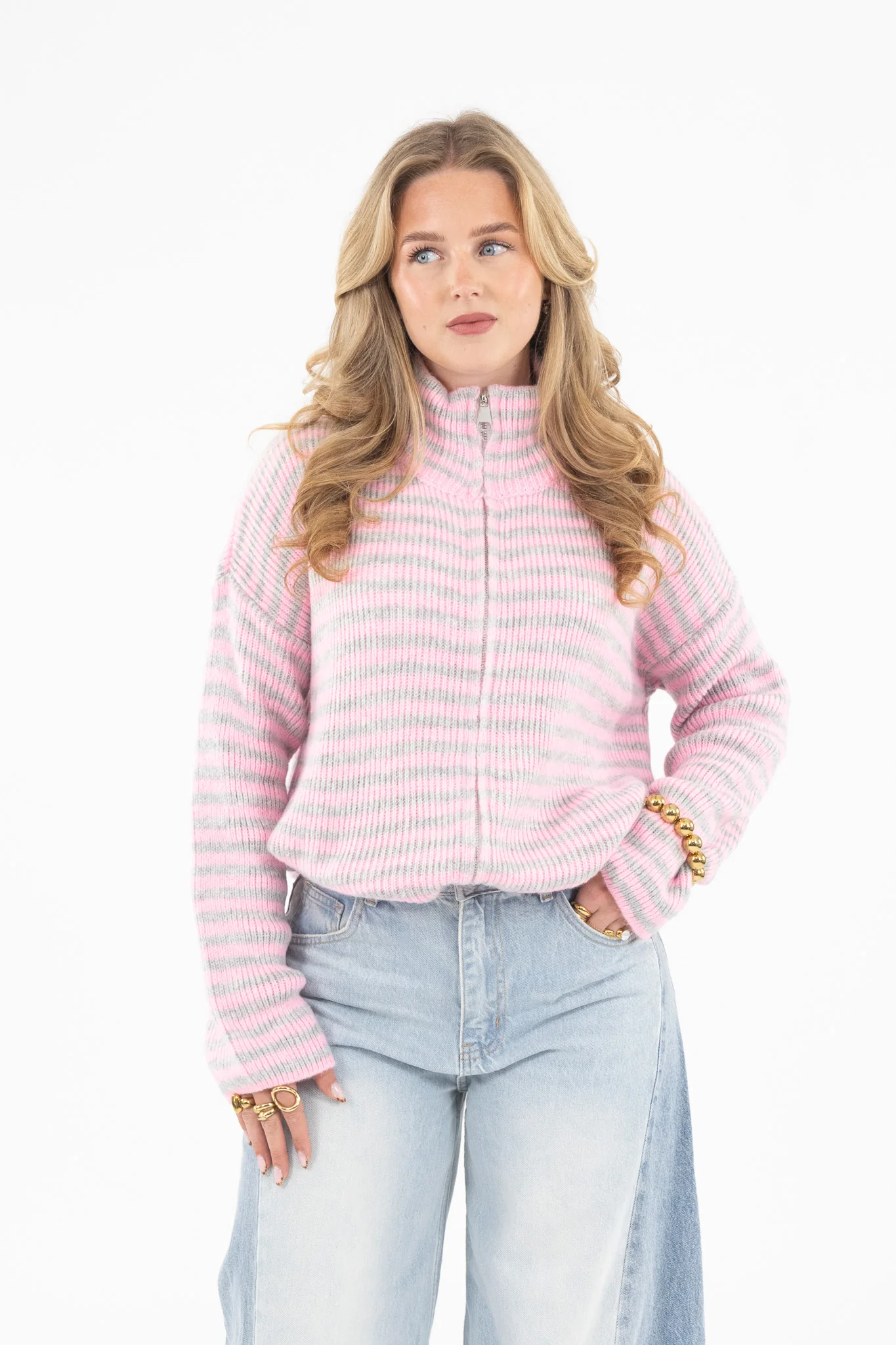 Ribbed Zip Cardigan - Image 6