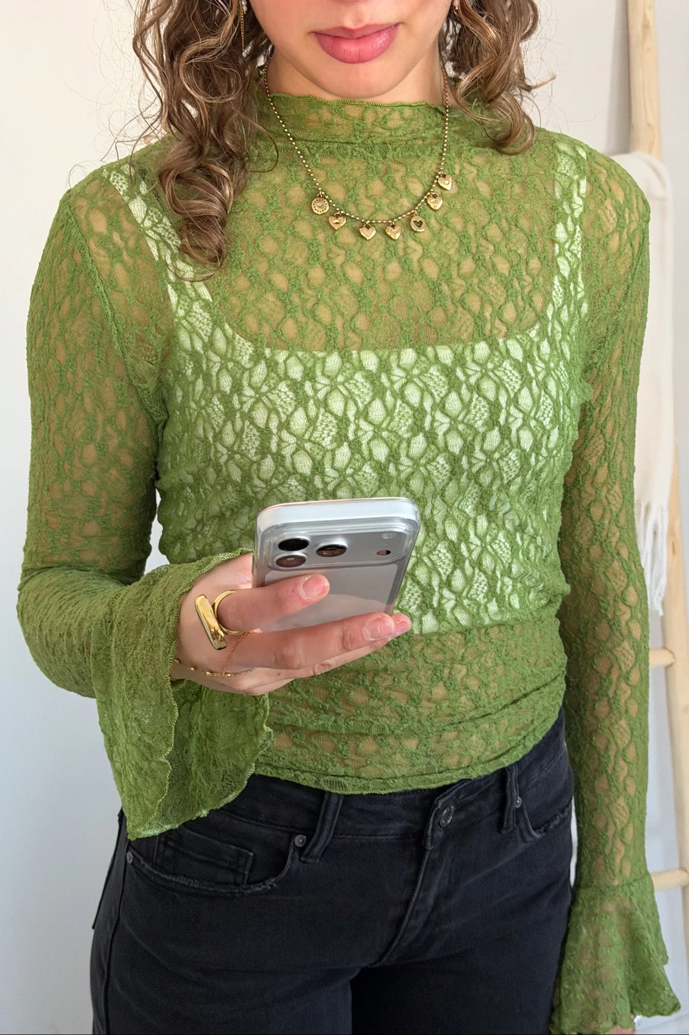 Sheer Lace Top - Image 3