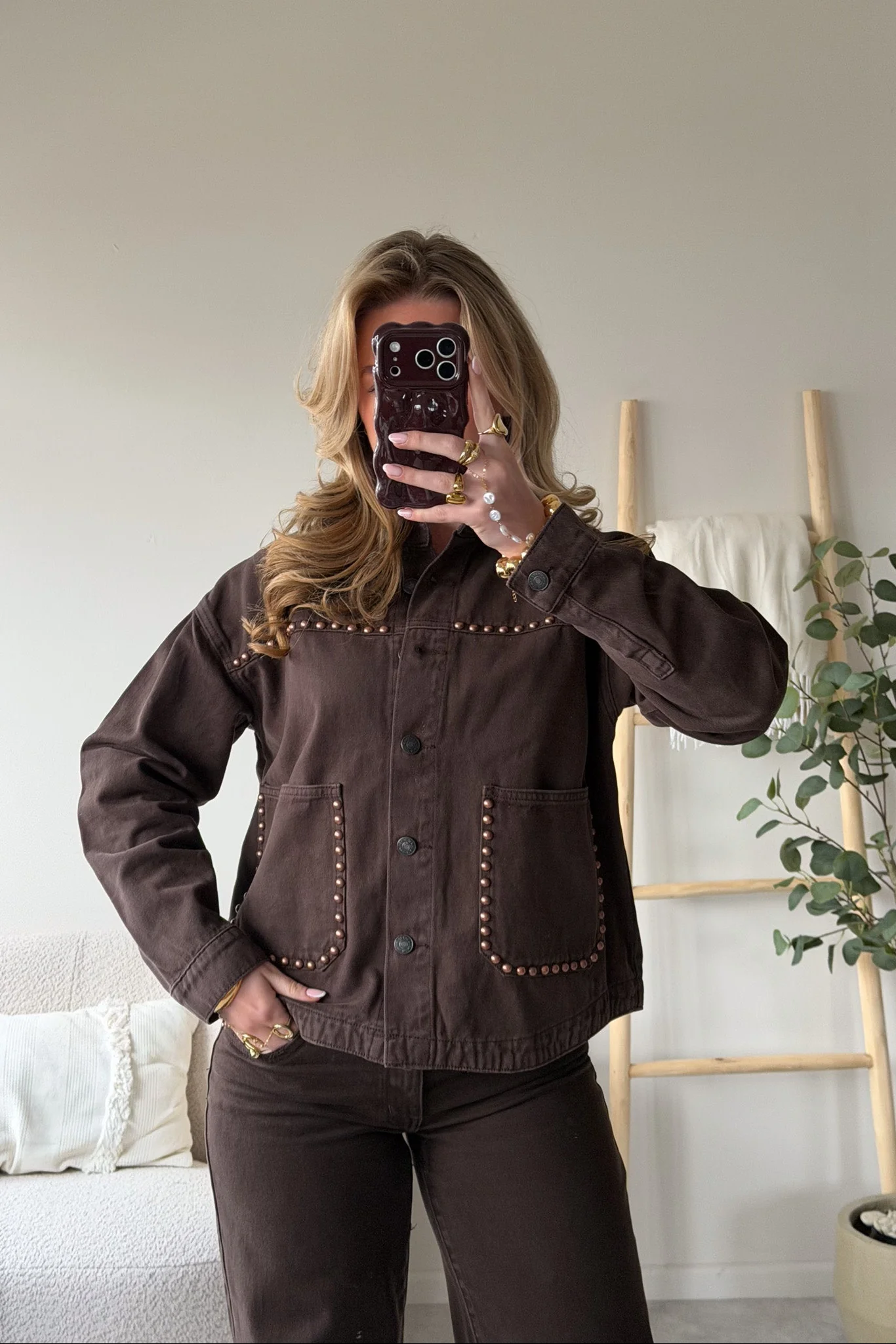 Statement Stud Denim Jacket