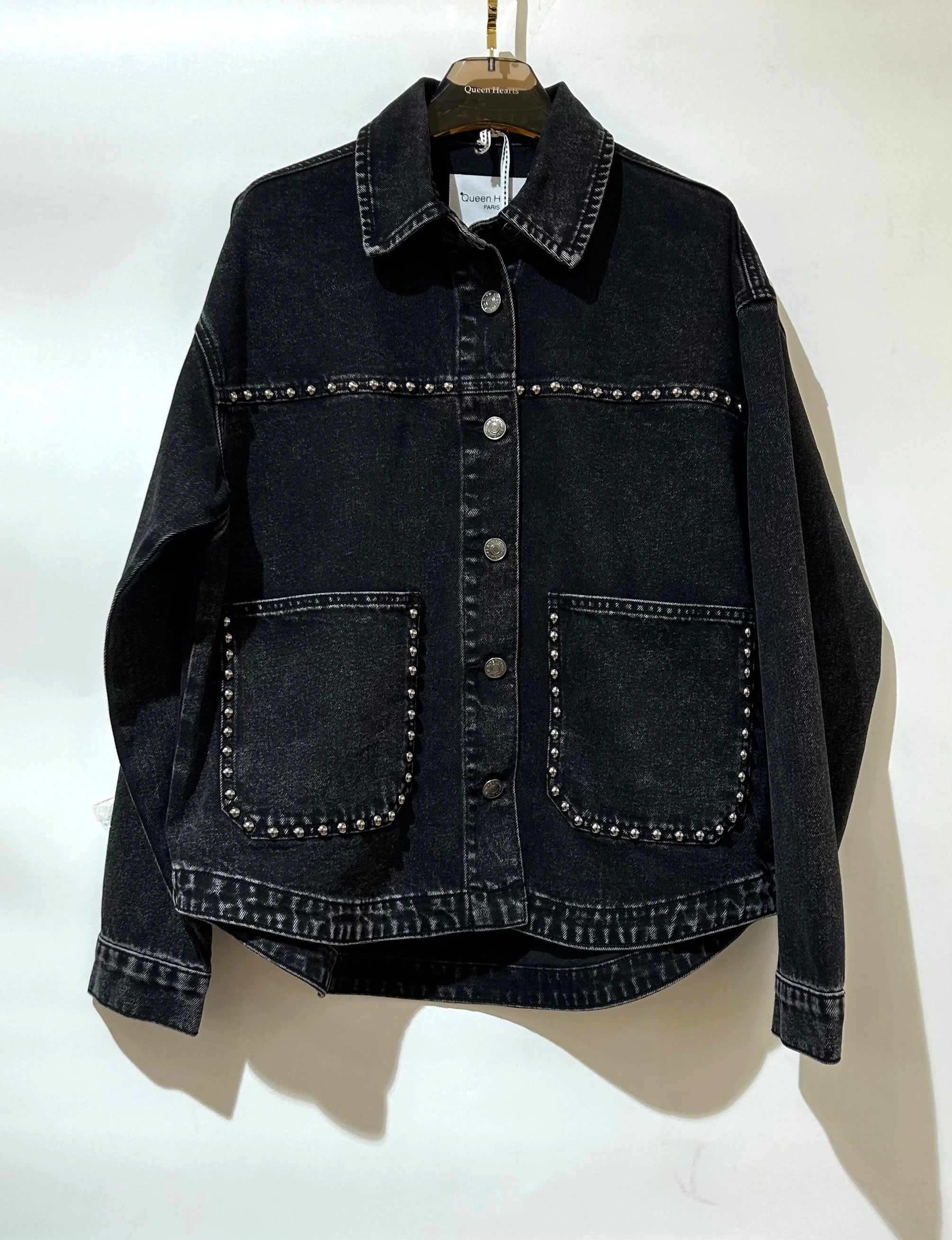 Statement Stud Denim Jacket - Image 6