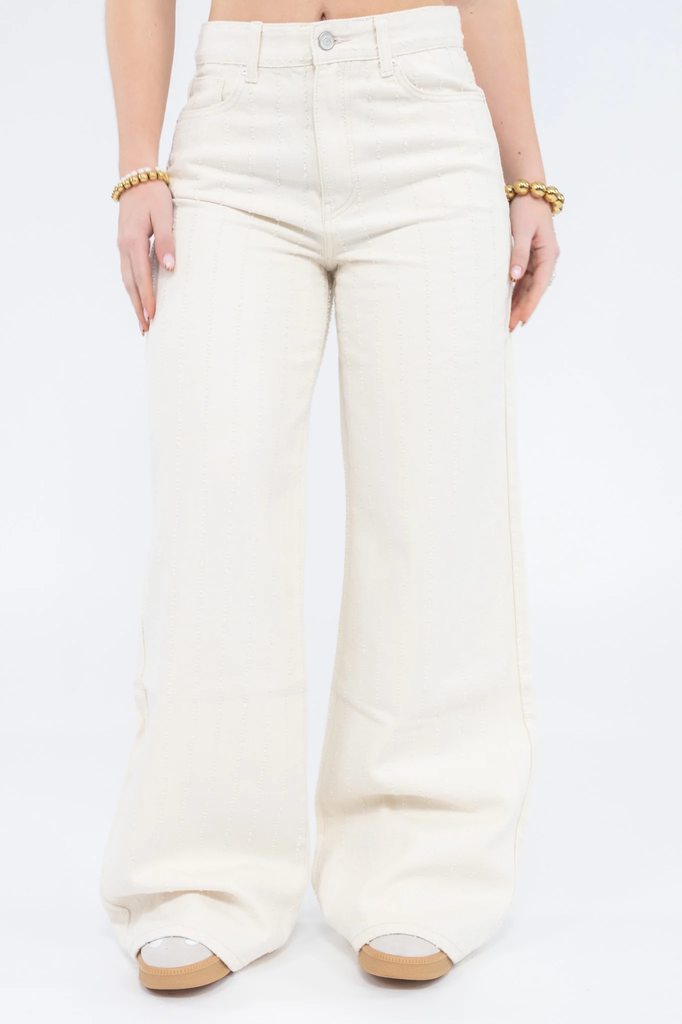 Stitch Detail Wide Leg Jeans - Image 2