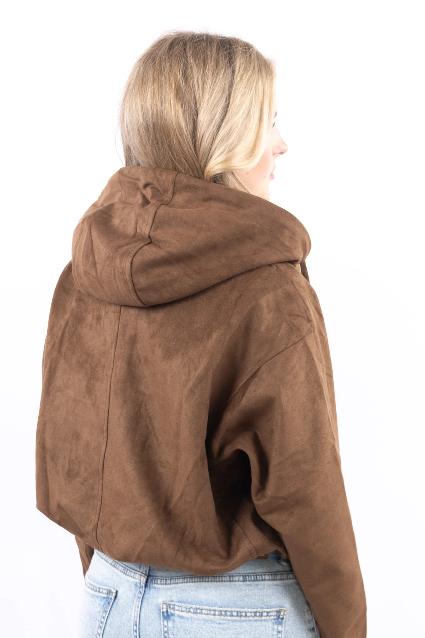 Suede Look Cropped Jacket - Image 2