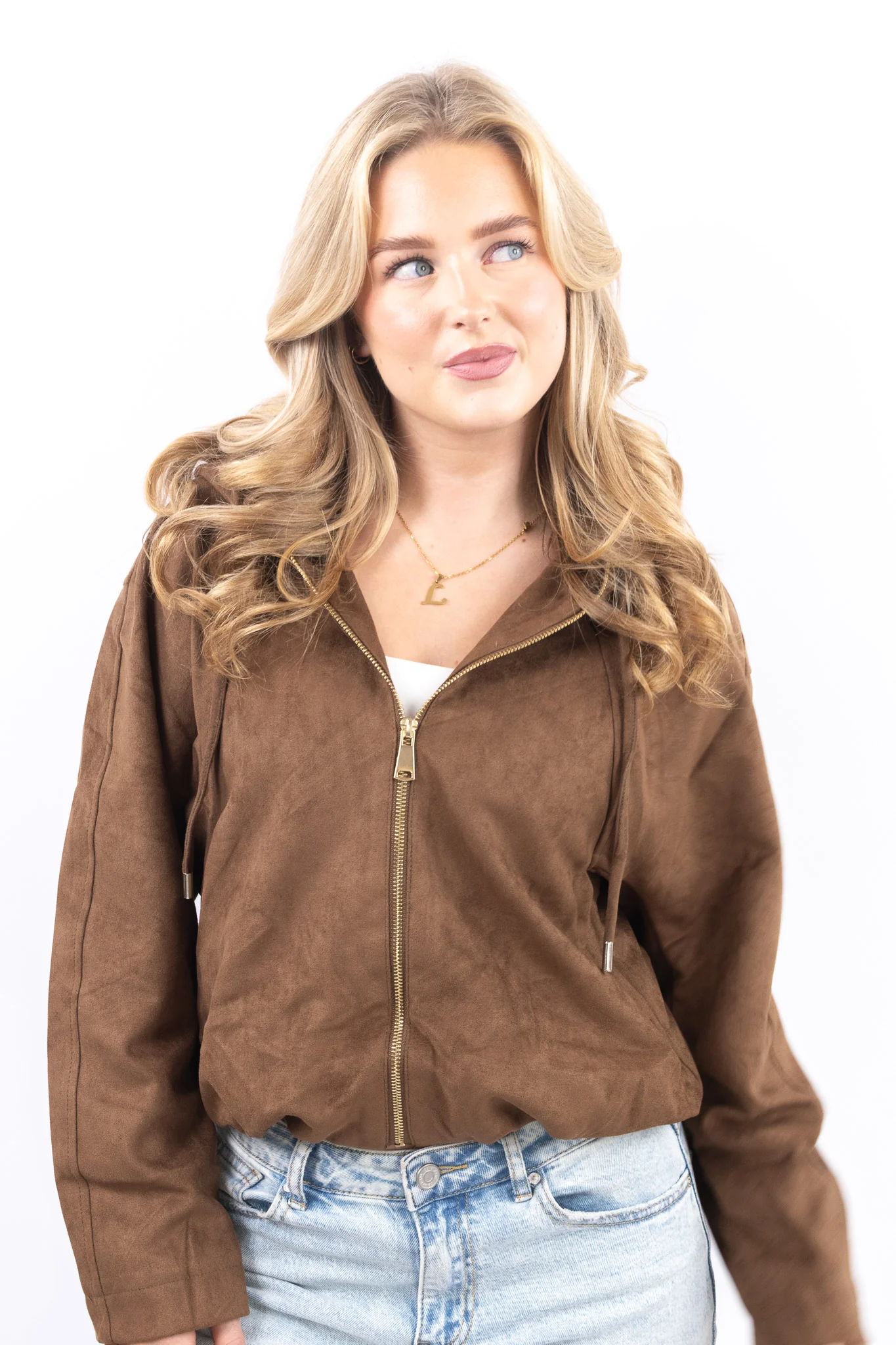 Suede Look Cropped Jacket - Image 3