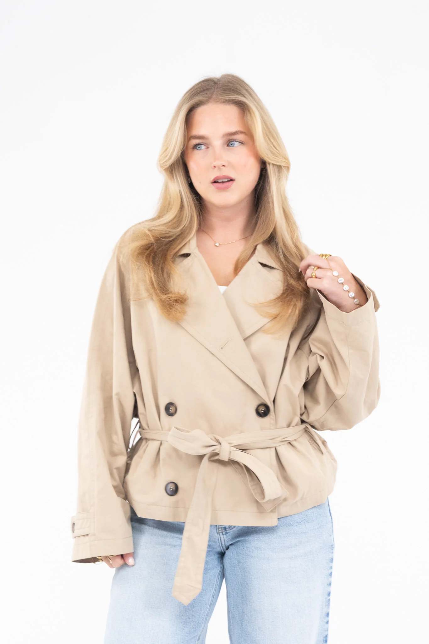 Tailored Belted Trench Jacket - Image 2