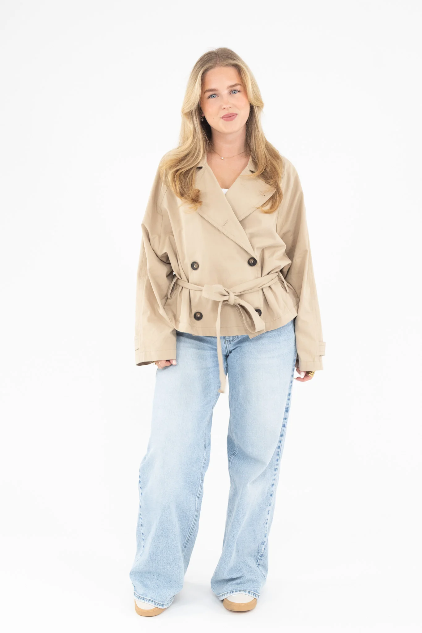 Tailored Belted Trench Jacket - Image 4