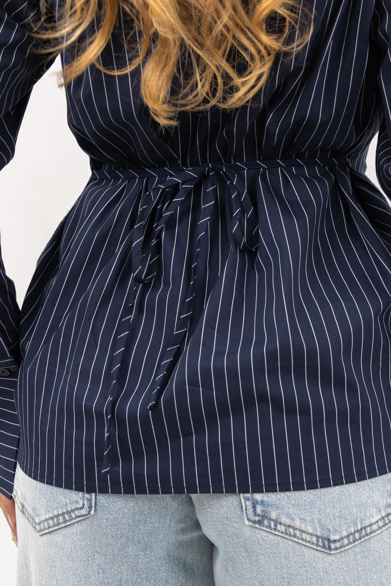 Tailored Stripe Blouse - Image 6