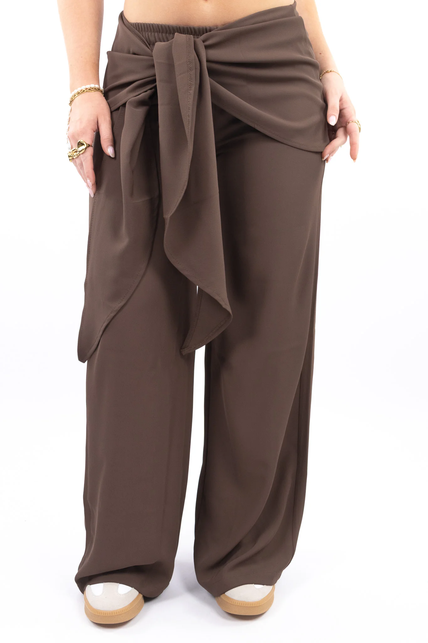 Tie Waist Wide Leg Pants