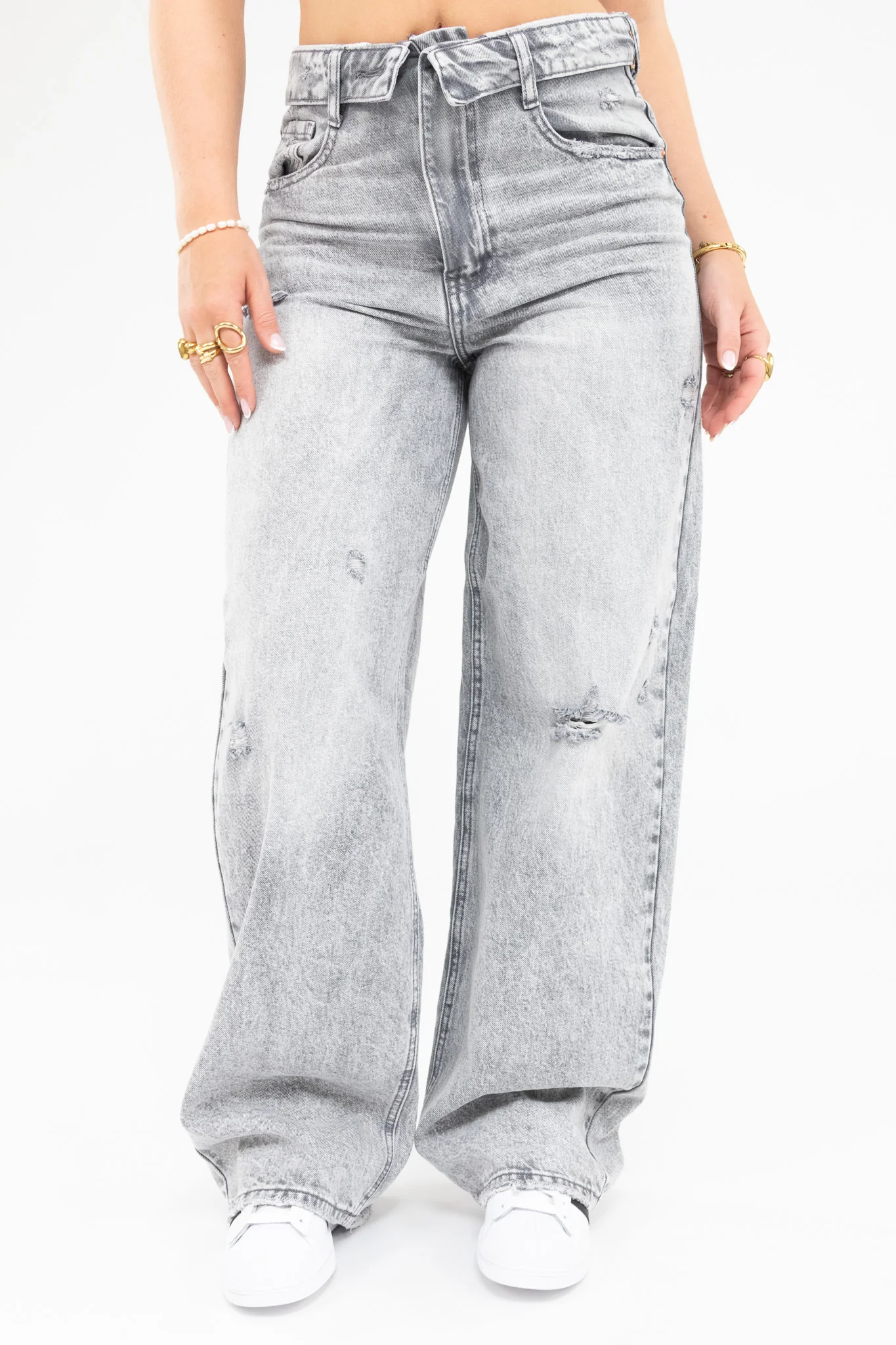 Viral Fold Over Jeans - Image 3