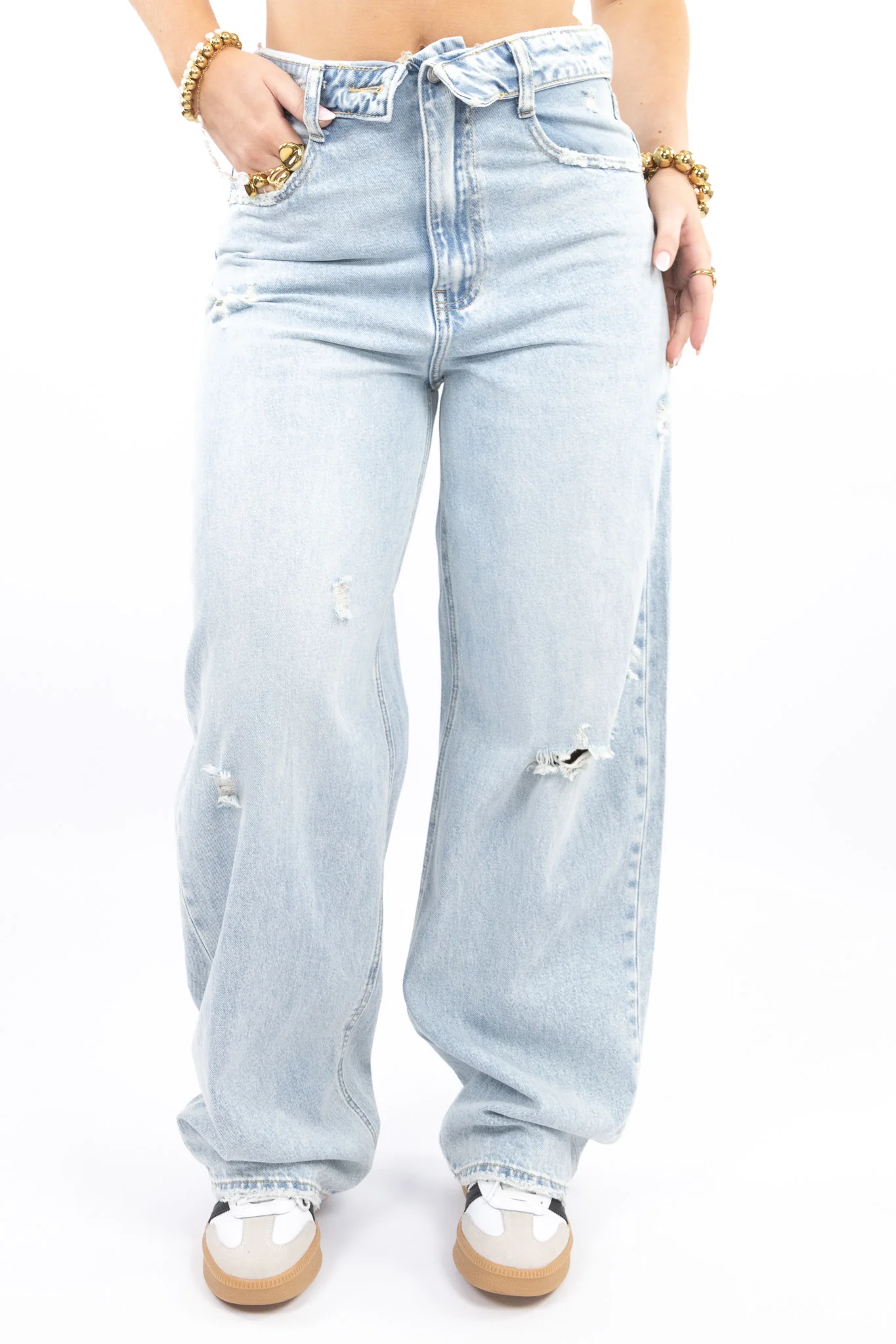 Viral Fold Over Jeans - Image 9