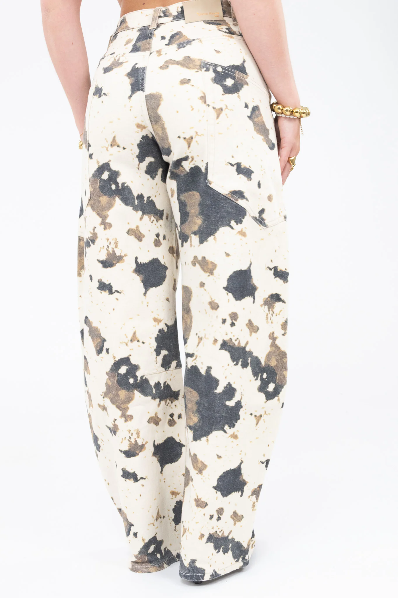 Cow Print Balloon Jeans - Image 3