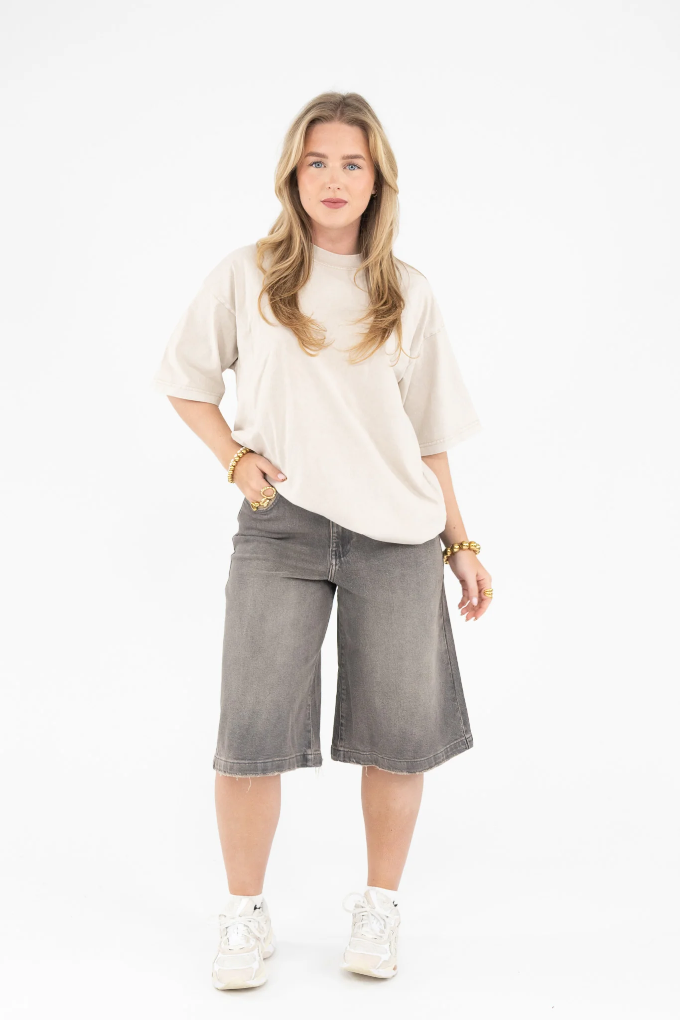 Baggy Denim Jorts - Image 6