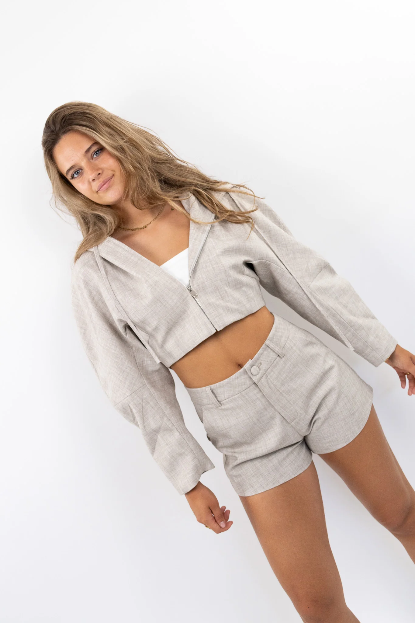 Zip Crop Blazer - Image 2
