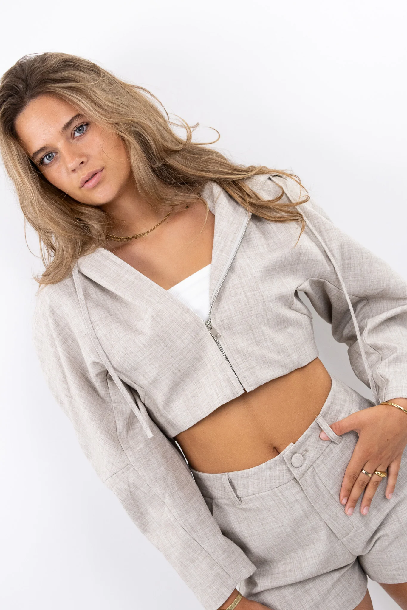 Zip Crop Blazer - Image 3